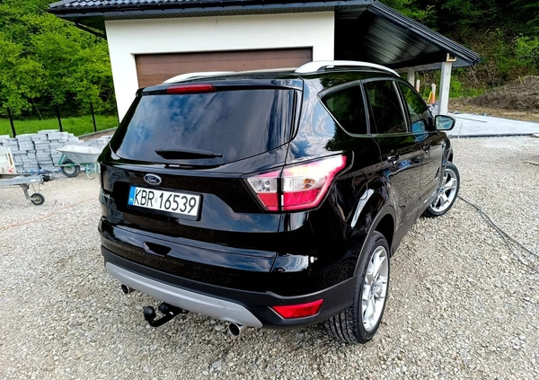 Ford Kuga cena 72600 przebieg: 154927, rok produkcji 2018 z Jedlicze małe 781